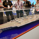 A scale model of Russia’s proposed Project 23000E aircraft carrier.